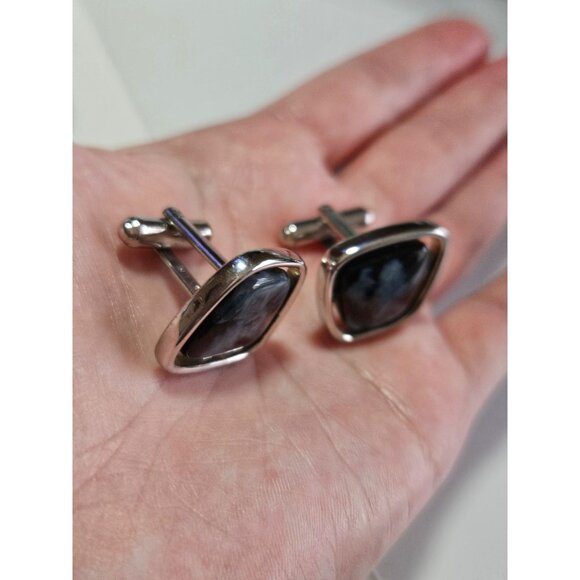 **Last Chance!! Final Sale** Silver tone vintage hickok cufflinks - Picture 3 of 10